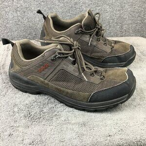 Teva Kimtah Shoes Mens 9 Brown Leather Mesh Lace Up Low Top Hiking Sneakers